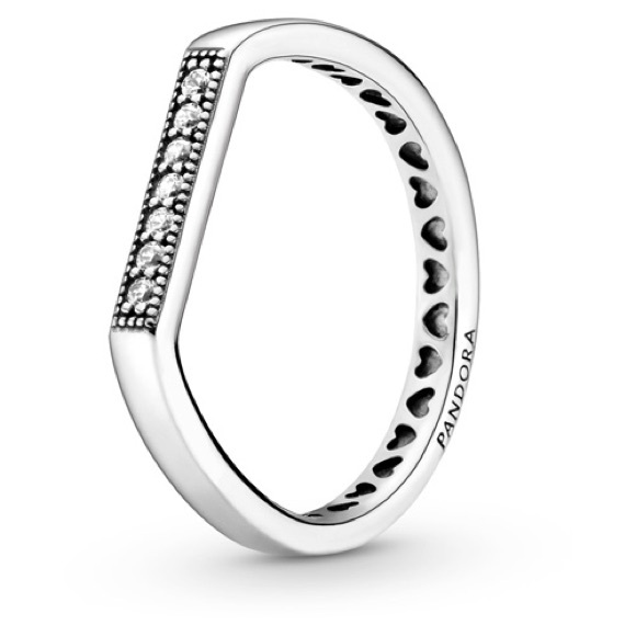 Pandora Bar ring with CZ - Picture 1 of 3